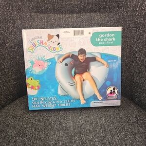 NIB Original Squishmallows Gordon The Shark Pool Float BigMouth Inc. Inflatable